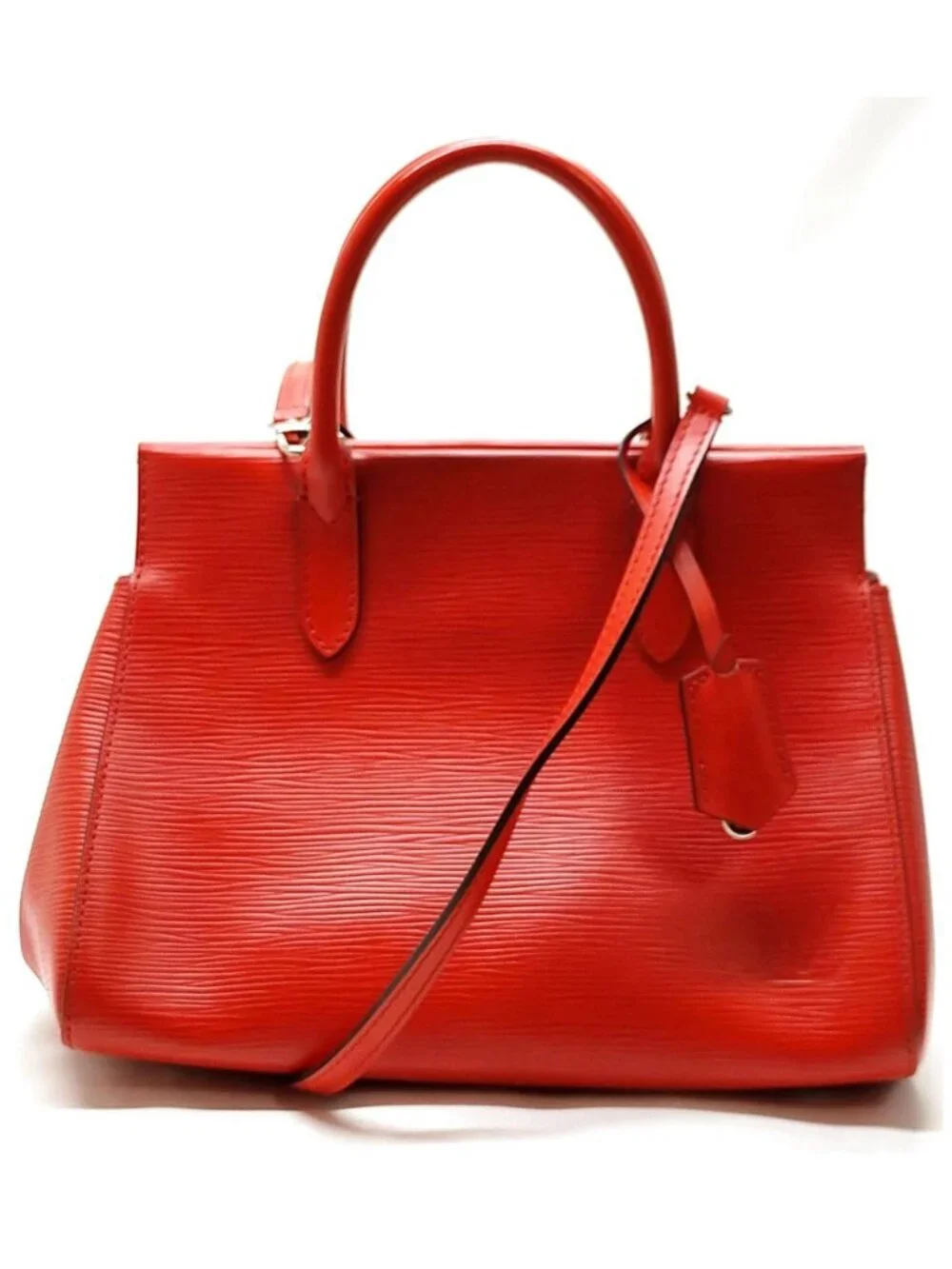 Authentic Louis Vuitton Marly BB Red Epi Leather Shoulder Bag